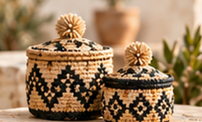 Canastos tejidos, categoría piezas exclusivas.