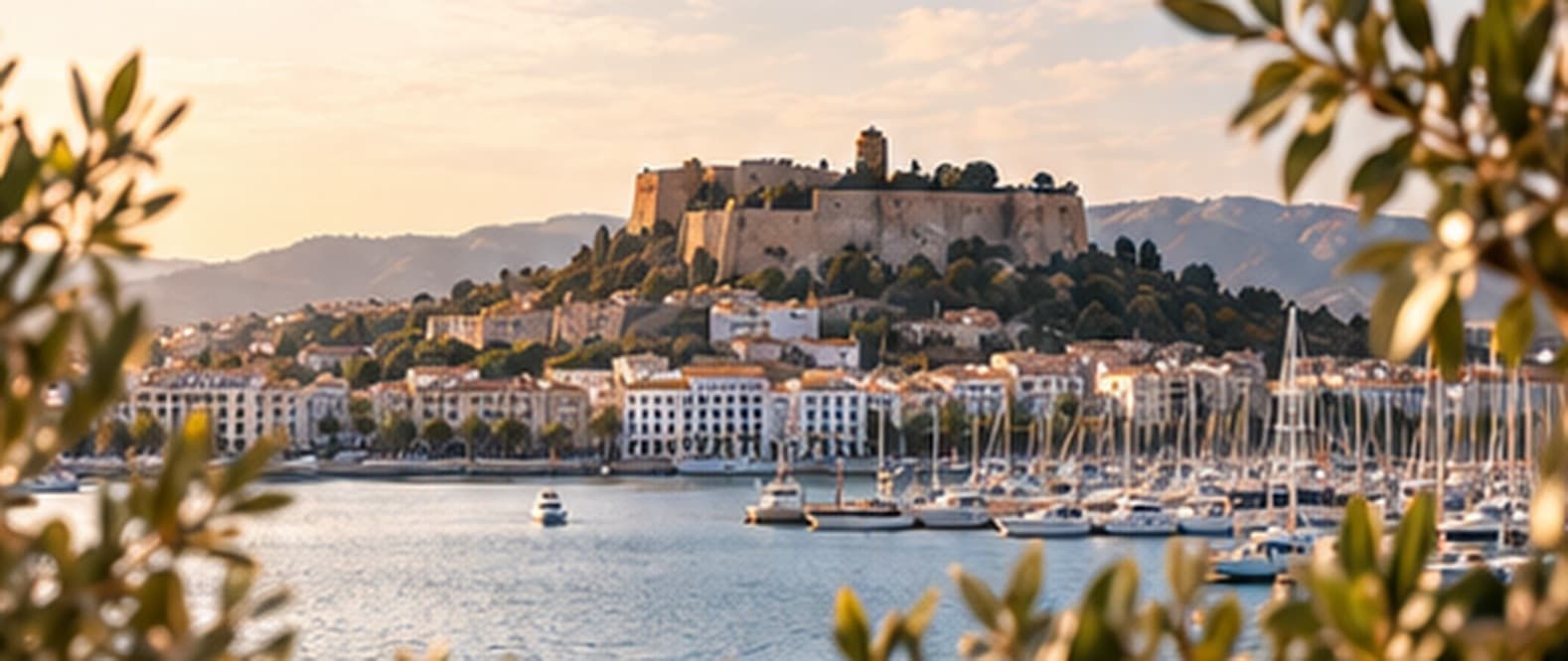 Castillo y puerto de Dénia.